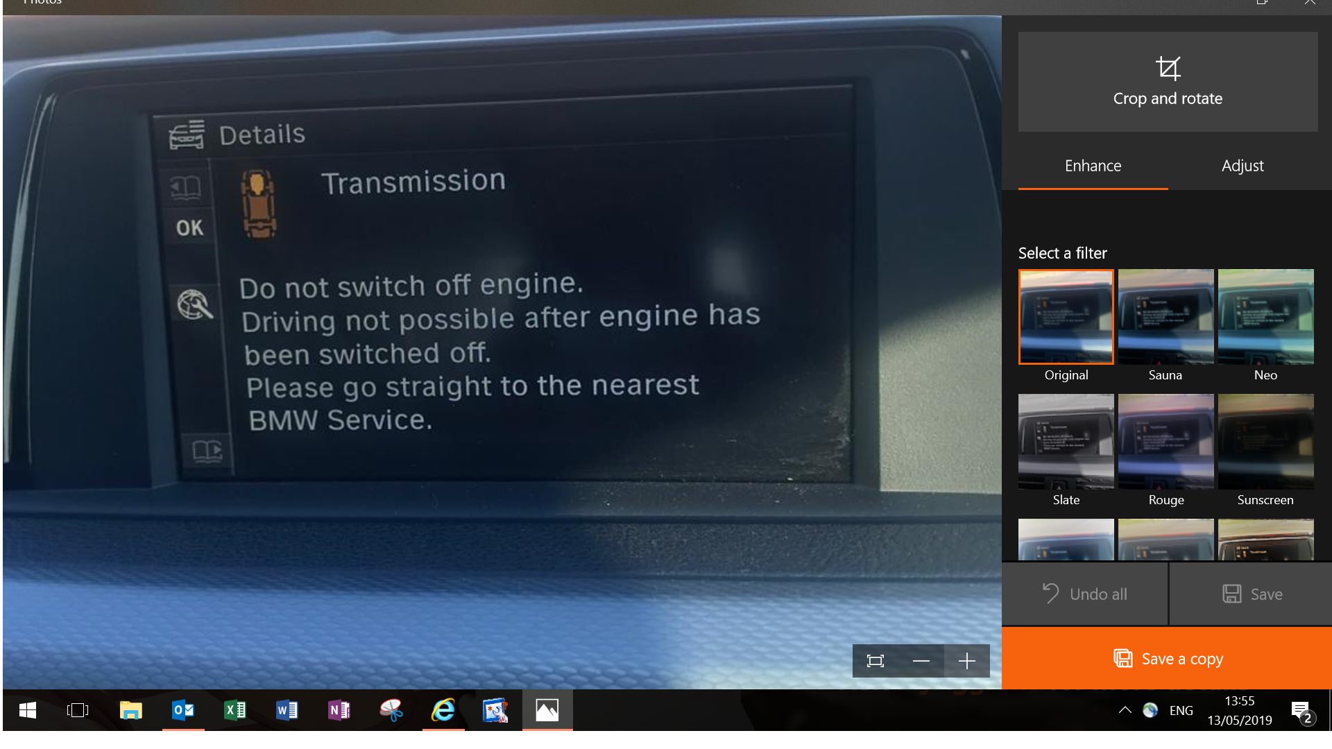 F30 320D Transmission Error